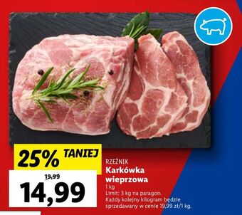 Lidl Karkówka wieprzowa bez kości rzeźnik codzienna dostawa oferta