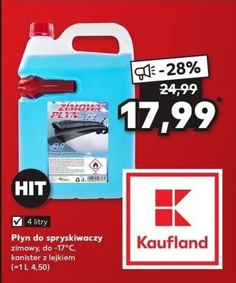 Kaufland Zimowy płyn do spryskiwaczy oferta