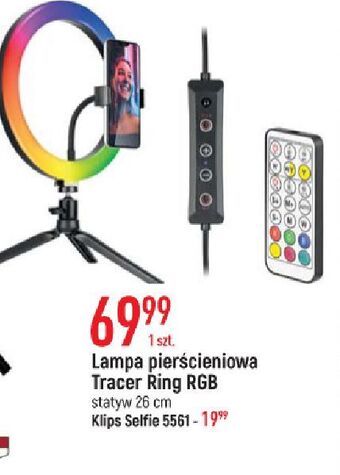 E.Leclerc Lampa pierścieniowa mini ring statyw 26 cm tracer oferta