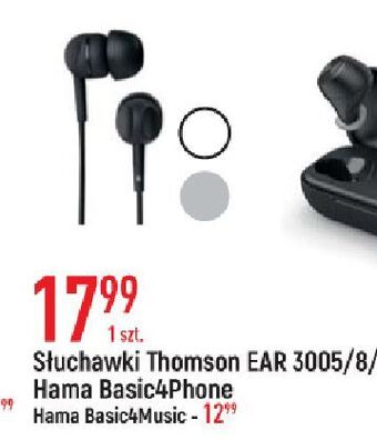 E.Leclerc Słuchawki basic 4phone białe 1.2 m hama oferta