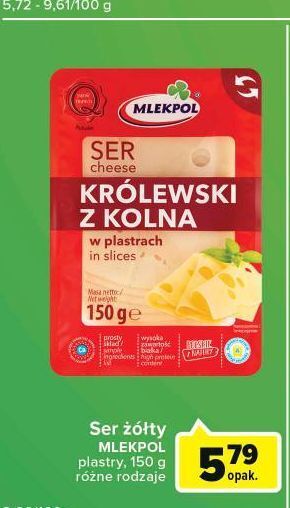 Globi Ser królewski z kolna - plastry mlekpol oferta