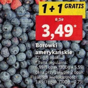 Lidl Borówki amerykańskie 125g oferta
