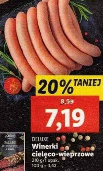Lidl DELUXE Winerki cielęco-wieprzowe 210g oferta