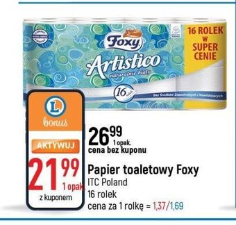E.Leclerc Papier toaletowy biały foxy artistico oferta