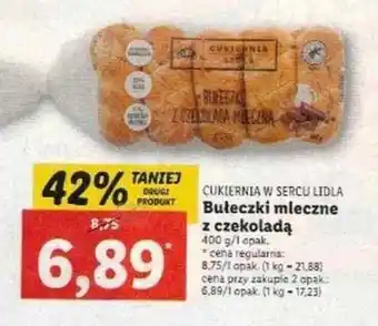 Lidl CUKIERNIA W SERCU LIDLA Bułeczki mleczne z czekoladą 400g oferta