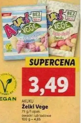 Lidl AKUKU Żelki Vege 75g oferta