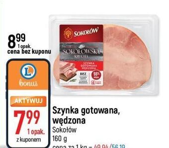 E.Leclerc Szynka gotowana wędzona sokołowska sokołów oferta