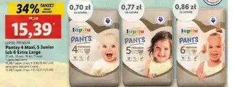 Lidl LUPILU PREMIUM Pantsy 4 Maxi, 5 Junior lub 6 Extra Large oferta