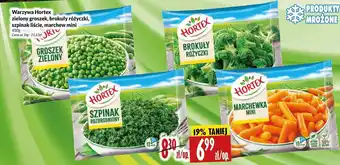 Hala Wola Hortex Warzywa mrożone zielony groszek, brokuły różyczki, szpinak liście, marchew mini 450g oferta