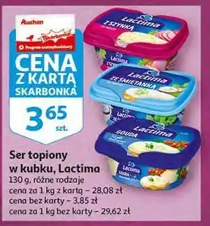 Auchan Ser topiony gouda - pudełko lactima oferta