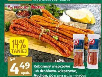 Auchan Kabanosy wieprzowe auchan oferta