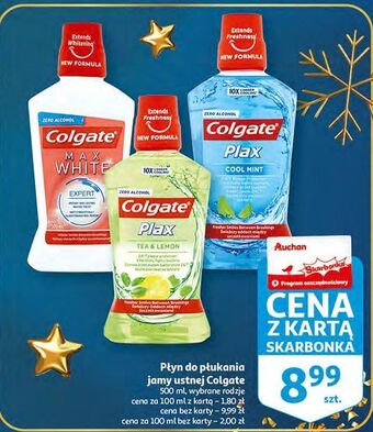 Auchan Płyn do ust cool mint colgate plax oferta