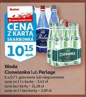 Woda niegazowana cisowianka