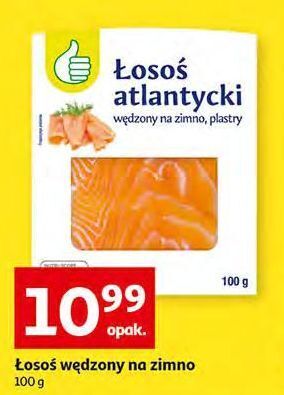 Auchan Łosoś sałatkowy wędzony na zimno podniesiony kciuk oferta