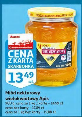 Auchan Miód wielokwiatowy apis miody polskie oferta
