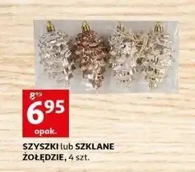 Auchan Żołędzie szklane dekorowane oferta