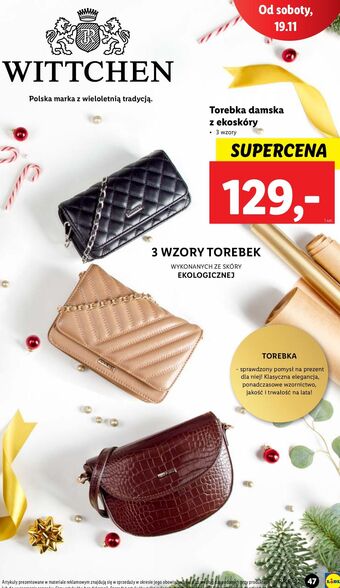 Lidl Torebka damska wittchen oferta