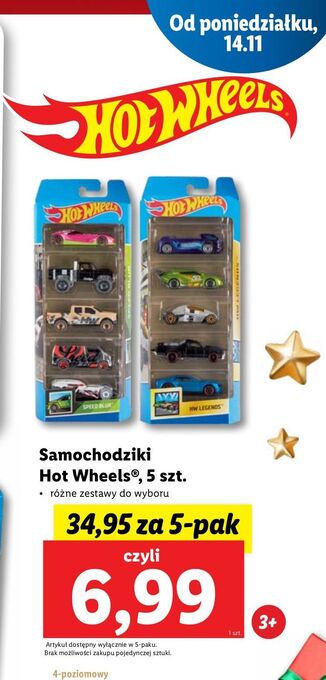 Lidl Samochodziki hot wheels oferta