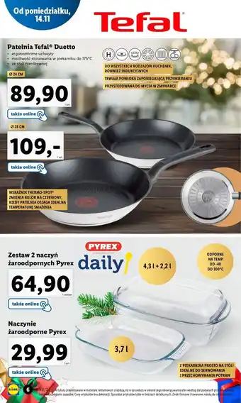 Lidl Patelnia duetto 24 cm tefal oferta