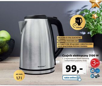 Lidl Czajnik elektryczny 3100 w silvercrest oferta