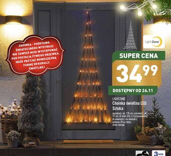 ALDI Choinka świetlna led 170 cm light zone oferta