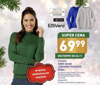 ALDI Sweter damski z jedwabiem i kaszmirem m-xl up2fashion oferta