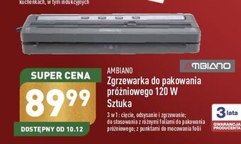 ALDI Zgrzewarka próżniowa 120 w ambiano oferta