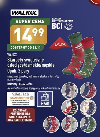 ALDI Skarpety świąteczne męskie walkx oferta