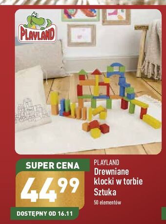 ALDI Klocki drewniane w torbie playland oferta