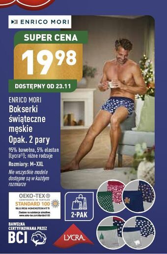ALDI Bokserki męskie m-xxl enrico mori oferta
