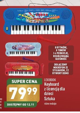 ALDI Keyboard z mikrofonem psi patrol lexibook oferta