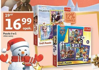 Auchan Puzzle 3 w 1 frozen ii trefl oferta