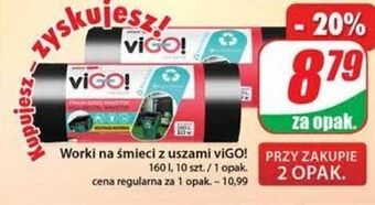Dino Worki na śmieci z uszami ld czarne 160 l vigo! oferta