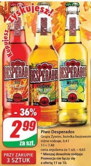 Dino Piwo desperados mojito oferta