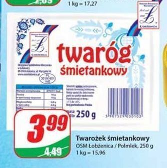 Dino Twaróg śmietankowy osm łobżenica oferta