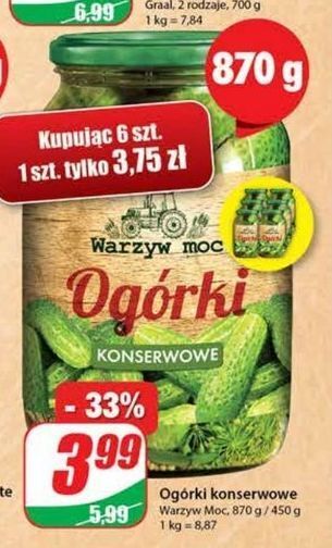 Dino Ogorki konserwowe warzyw moc oferta