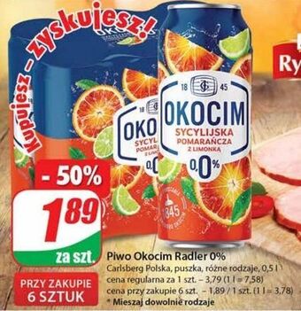 Dino Piwo okocim radler pomarańcza sycylijska z limonką 0% oferta