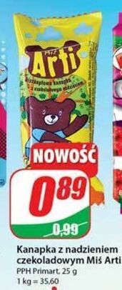 Kanapka biszkoptowa miś arti