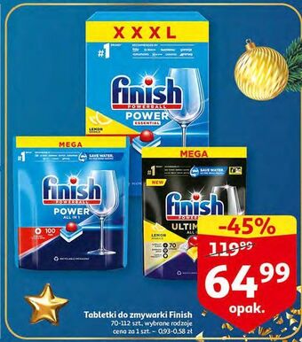 Auchan Tabletki do zmywarek regular finish all in 1 oferta