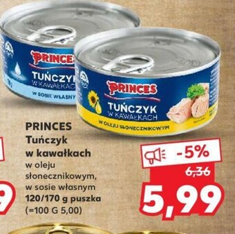 Kaufland PRINCES Tuńczyk w kawałkach 120/170g oferta