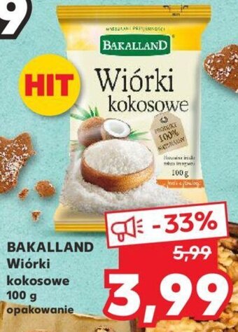 Kaufland BAKALLAND Wiórki kokosowe 100g oferta