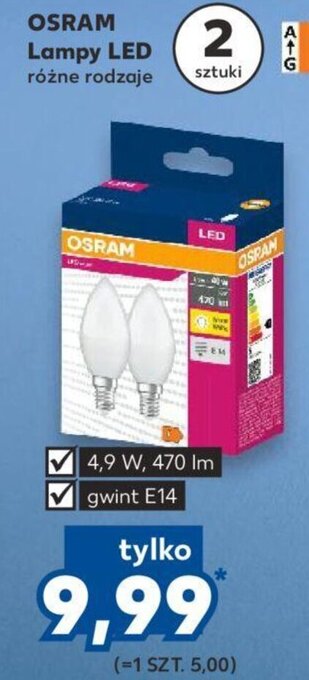 Kaufland OSRAM Lampy LED 2szt. oferta