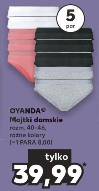 Kaufland OYANDA Majtki damskie 5 par oferta