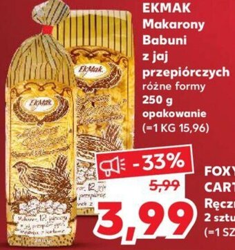 Kaufland EKMAK Makarony Babuni z jaj przepiórczych 250g oferta