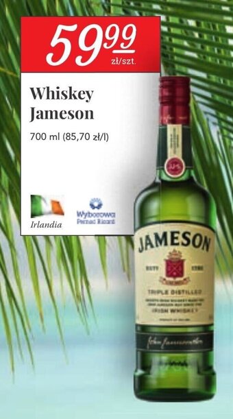 Stokrotka Whiskey Jameson 700ml oferta