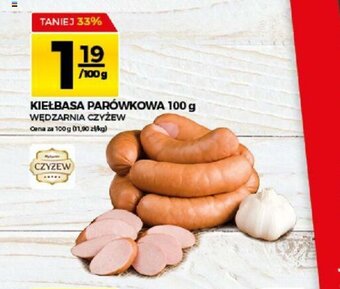Topaz Kiełbasa parówkowa 100g oferta
