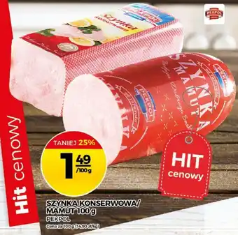 Topaz Szynka konserwowa Mamut 100g oferta