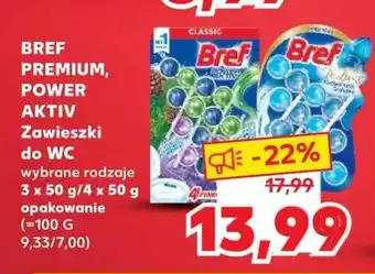 Kaufland Bref Premium Power Aktiv zawieszki do WC 3x50 lub 4x50g oferta