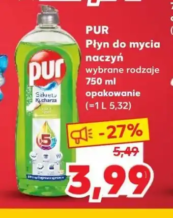Kaufland Płyn do mycia naczyń Pur 750ml oferta