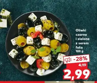 Kaufland Oliwki czarne i zielone z serem feta 100g oferta